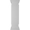 Ekena Millwork 12"W x 48"H End Newel Post with Panel, Flat Capital & Base Trim (Installation kit included) NWL12X48EPF0B0 - alternate 2
